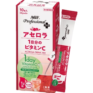 【業務用・食材】「AGFプロフェッショナルプラス」 アセロラ 1日分のビタミンC 1L用 16g×10
