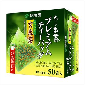 【業務用・食材】お〜いお茶プレミアムＴＢ宇治抹茶入り玄米茶　　５０袋