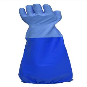 【業務用・資材】ニトリル腕カバー付手袋Ｌ　青　１双