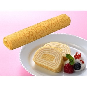 【業務用・食材】フリーカットケーキ　ミルクレープロール（プレーン）　２７５ｇ