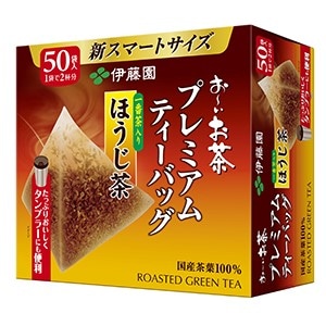 【業務用・食材】お〜いお茶プレミアムティーバッグ一番茶入りほうじ茶　５０袋