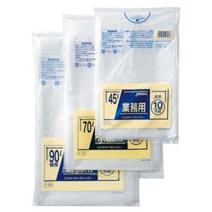 透明ゴミ袋（厚口タイプ／１袋１０枚入り）　９０Ｌ（１０枚）