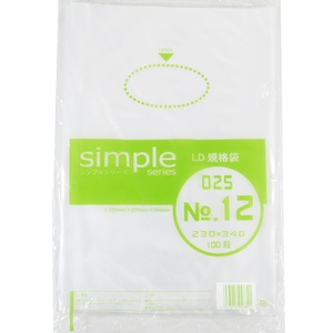 ＬＤ規格袋　０２５（ＮＯ．１２）２３×３４ｃｍ　１００枚入り