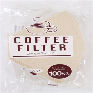 コーヒーフィルター中　未晒　１００枚入