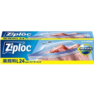 Ｚｉｐｌｏｃ　業務用フリーザーバッグ　Ｌ　２４枚
