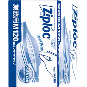 Ｚｉｐｌｏｃ業務用フリーザーバッグお徳用Ｍ　１２０枚入